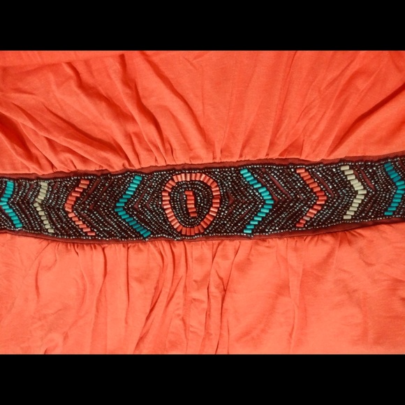 Plus Size 6x. Orange Maxi dress - Picture 3 of 7